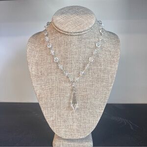 Elegant Silver Crystal Necklace